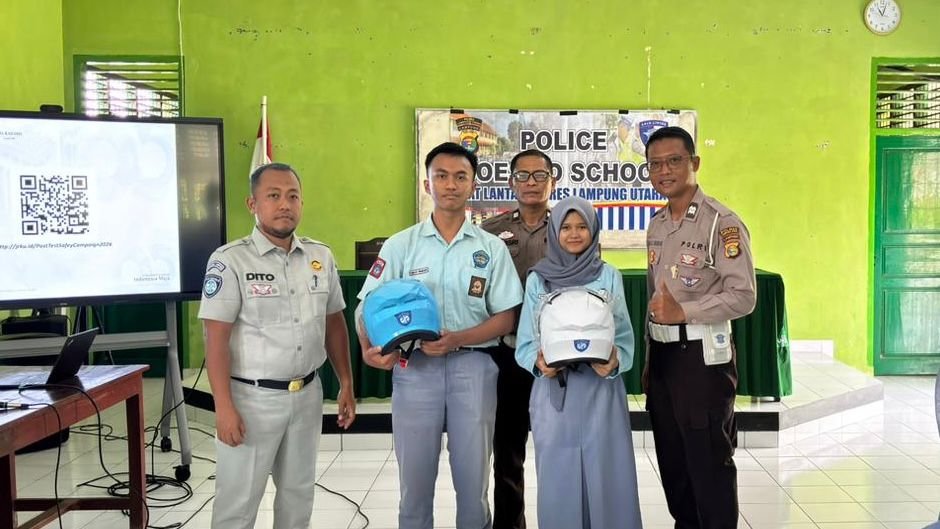 Sosialisasi PPKL di SMAN 1 Abung Semuli, Perkuat Budaya Tertib Berlalu Lintas di Kalangan Pelajar