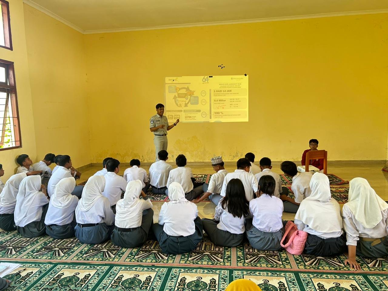 Selamat di Jalan Dimulai dari Pelajar : Jasa Raharja Cabang Mamuju Gelar Safety Campaign di SMKN Sulbar Marasa