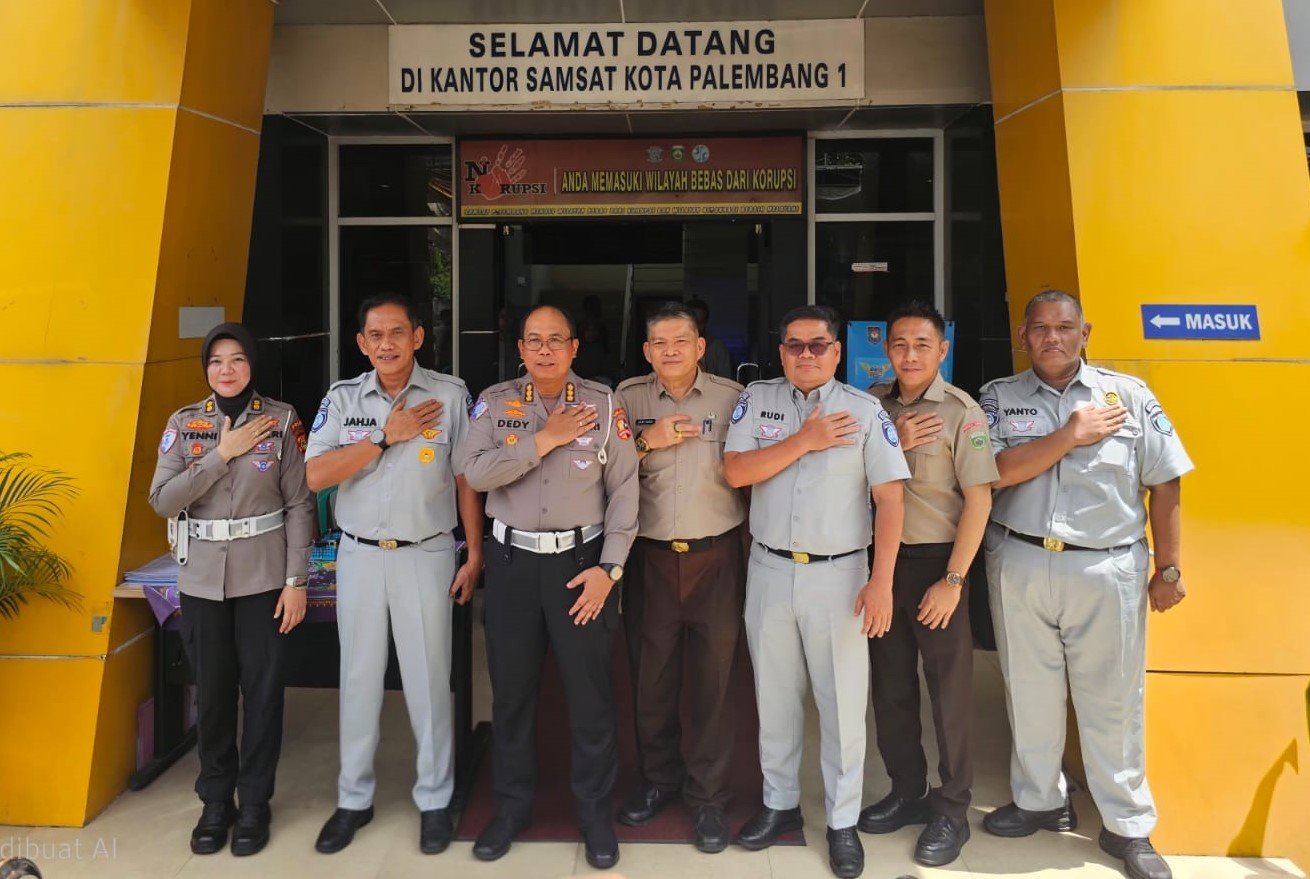 Optimalkan Pelayanan Publik, Kepala Divisi Asuransi Jasa Raharja dan Korlantas Polri Tinjau Samsat di Sumatera Selatan