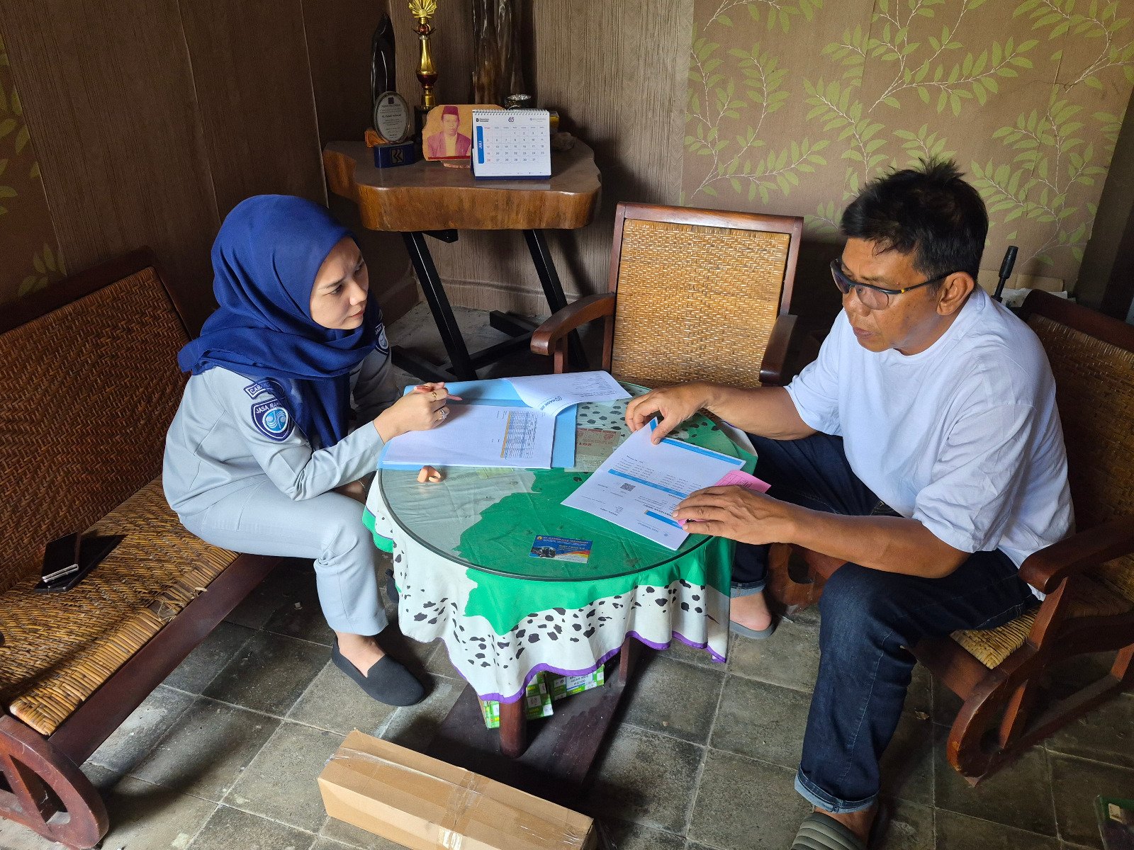 Jasa Raharja Baturaja Kunjungi PO Gading Mas, Jamin Keselamatan Penumpang